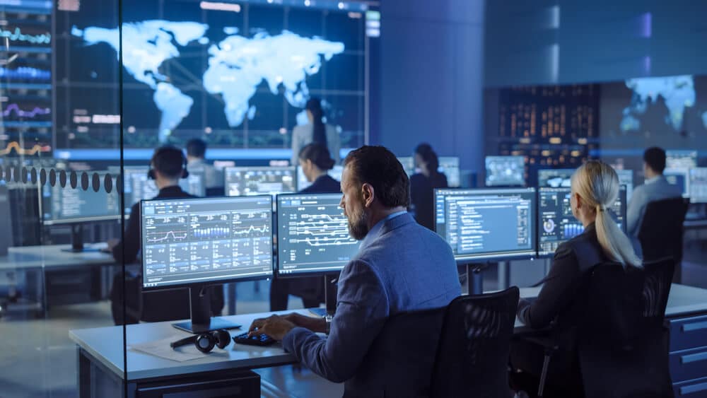 Government officials monitoring designated critical infrastructure